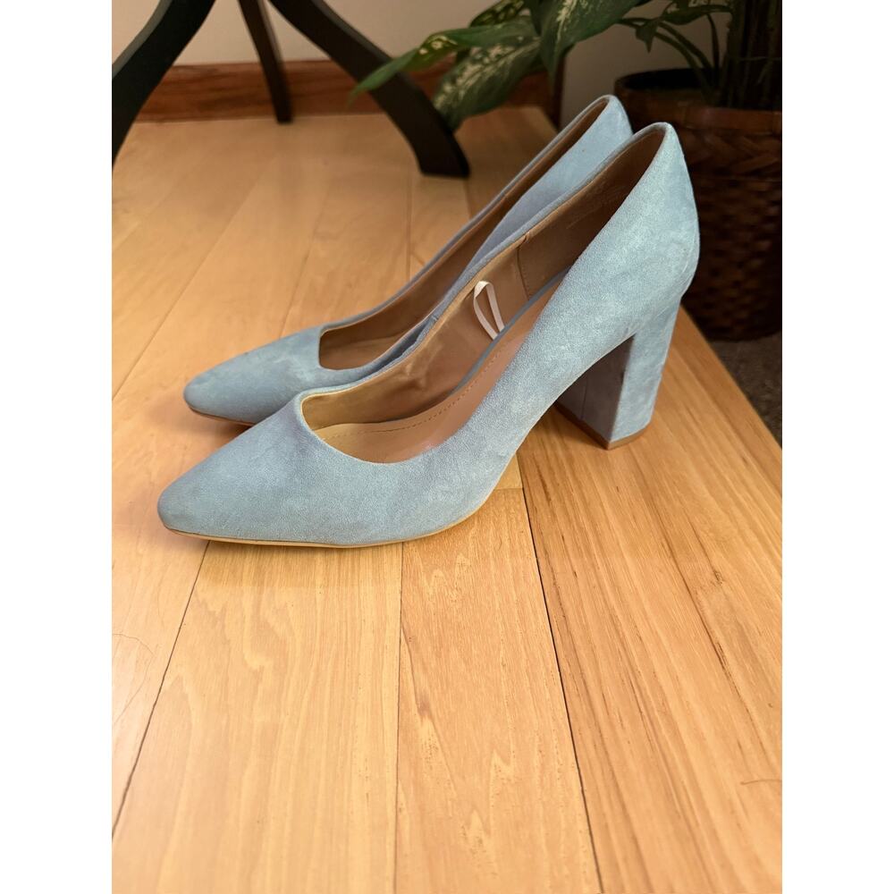 H&M Dusty Blue Suede Heels